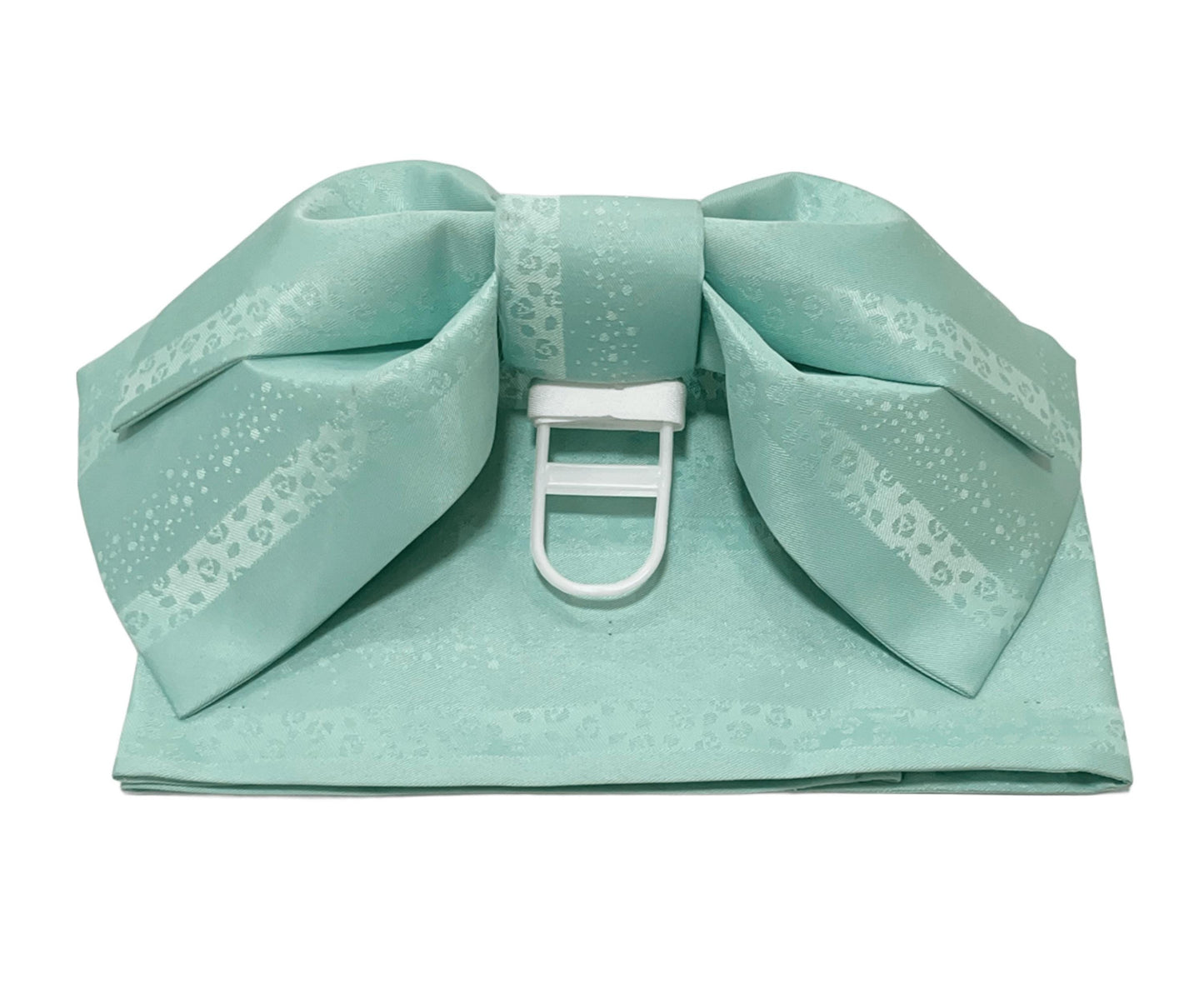 Floral Pre-Tied Obi Belt (Light Green) 3PCS Gift Set, Butterfly Knot Obi, Objime, & Obita