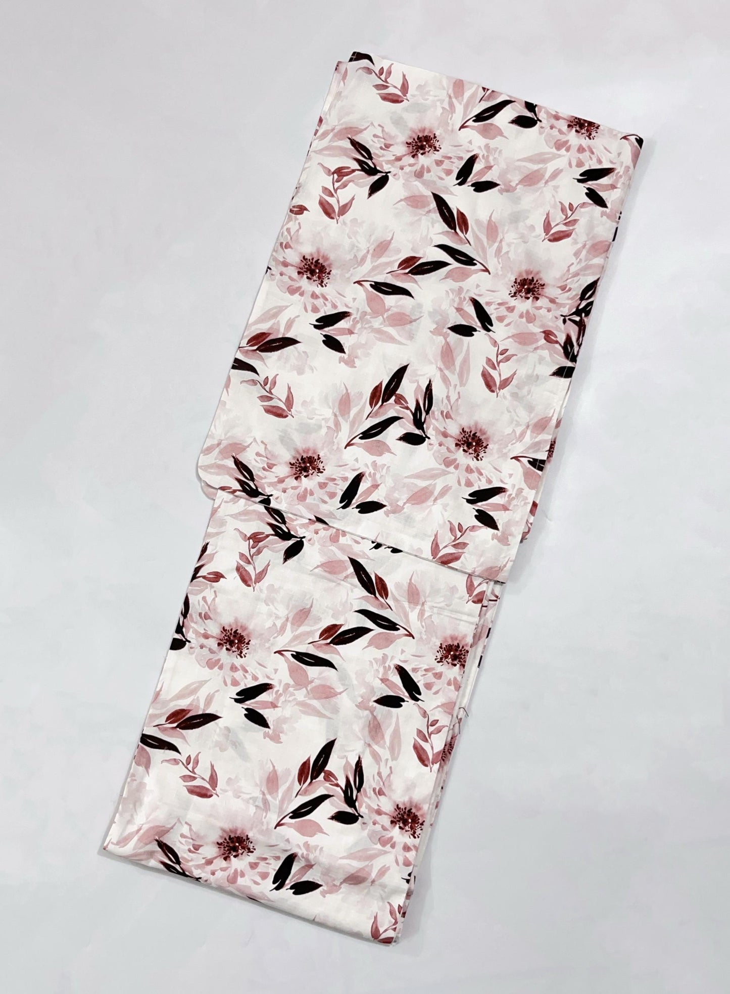Japanese Floral Yukata Set with Easy Wearing Obi Belt, Obijime & Sandals, Custom Fit Available