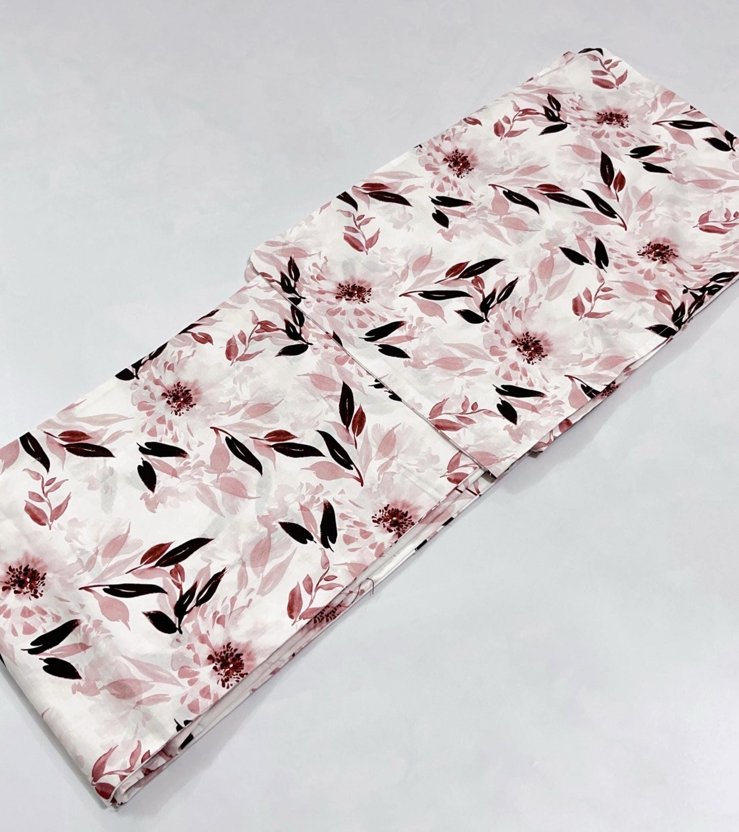 Japanese Floral Yukata Set with Easy Wearing Obi Belt, Obijime & Sandals, Custom Fit Available