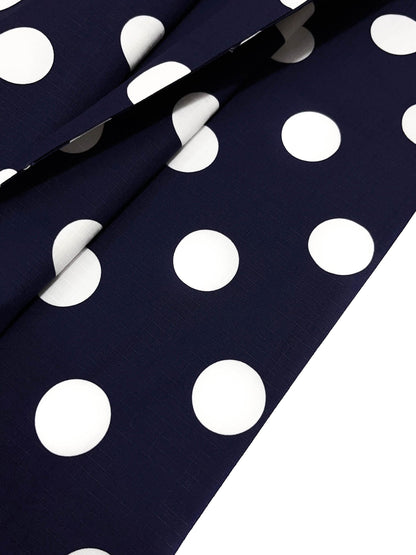 Japanese Podka Dot Yukata Set with Easy Wearing Obi, Obijime & Geta Sandals