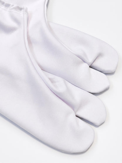 Unisex Tabi Socks (White/ Black): Traditional Japanese Split-Toe Kimono Socks (EU32-EU46), with Drawstring Bag, Tabi Gift Set