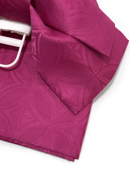 Japanese Pre-Tied Obi Belt Gift Set, Magenta Butterfly Knot Obi with Shibo Pattern, Objime & Obita Board, Easy to Wear