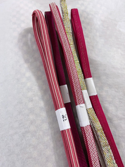 Japanese Obijime Cord for Obidome - Sanpun-Himo Flat Weave
