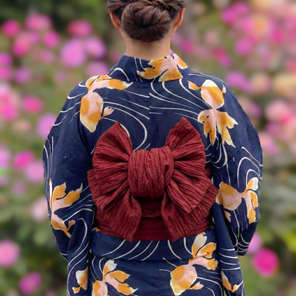 Red/Magenta Hues Colours Heko Obi Sash, Obijime, & Obita: Women's Yukata Belt Gift Set
