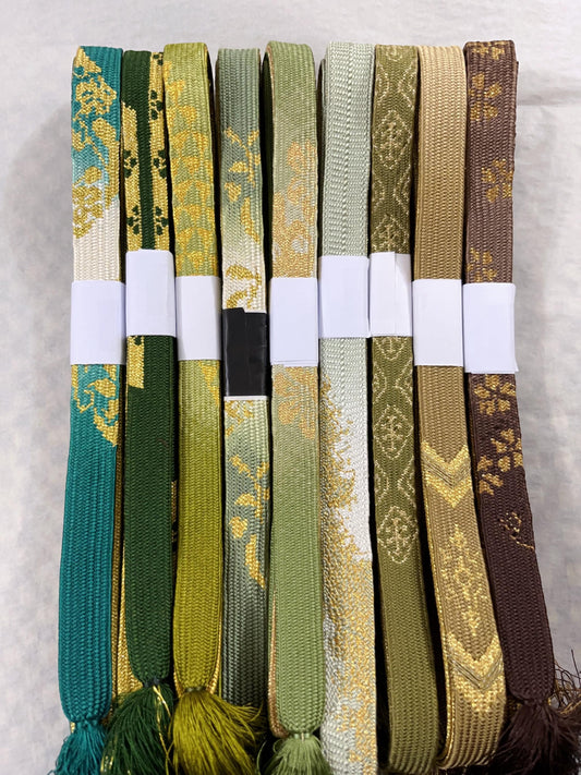 Vintage Silk Obijime Collection: Japanese Kimono Cord, Obi Ties, GL01