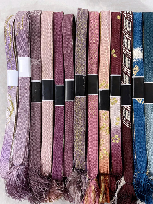 Vintage Silk Obijime Collection: Japanese Kimono Cord, Obi Ties, GL03