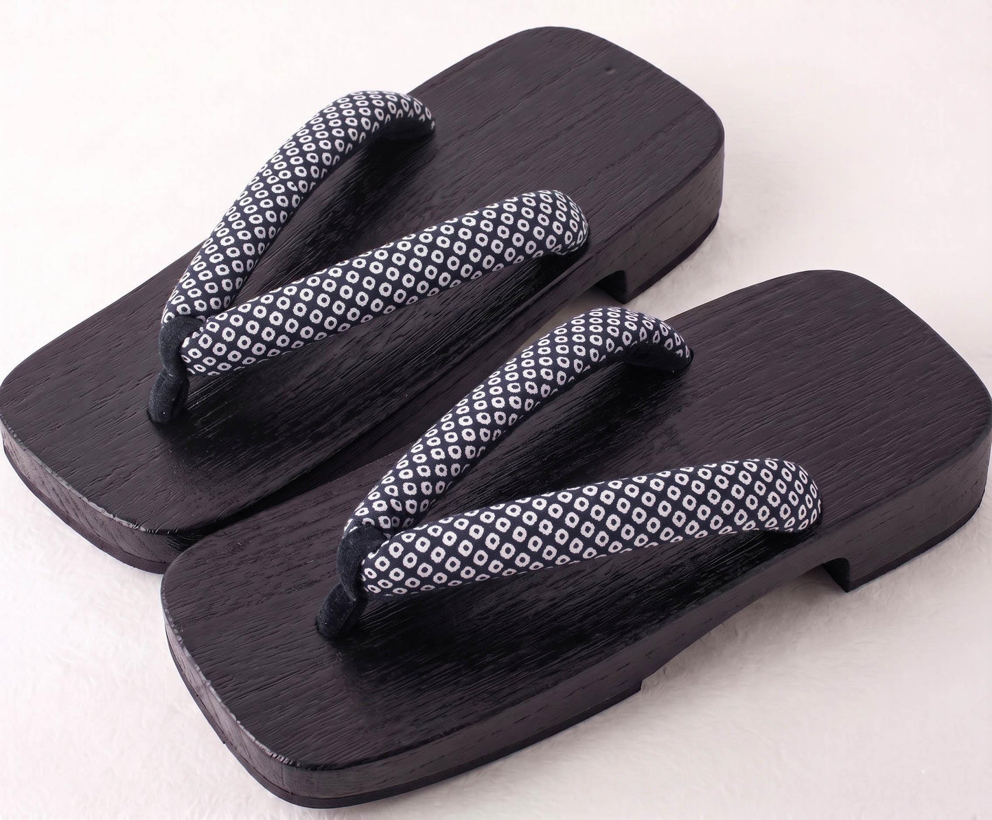 Japanese Men's Flat Geta Wooden Sandals, Large Size Available, Uchiwa Fan, Kinchaku Bag, Men's Yukata Accessory Gift Set