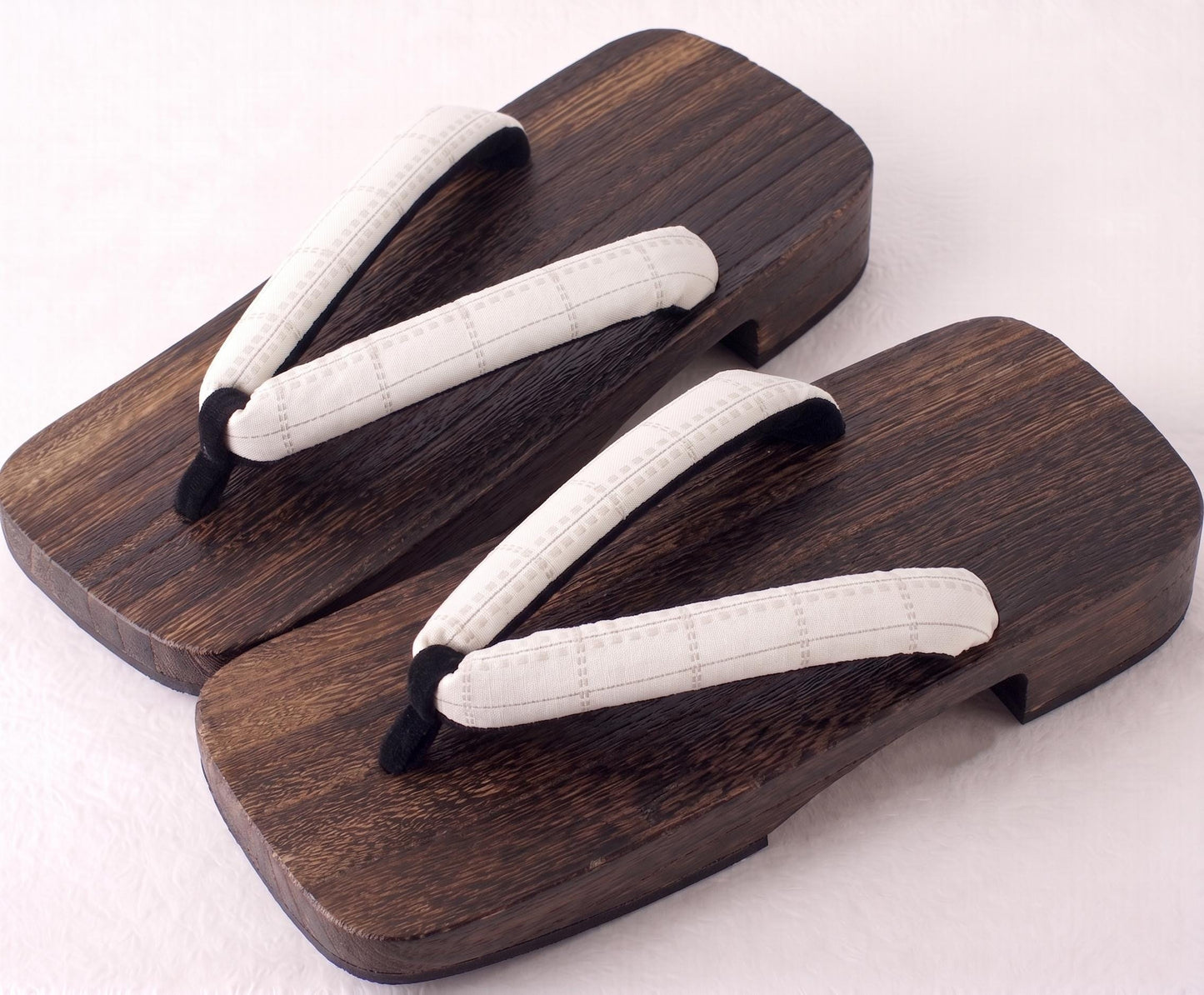 Japanese Men's Flat Geta Wooden Sandals, Large Size Available, Uchiwa Fan, Kinchaku Bag, Men's Yukata Accessory Gift Set