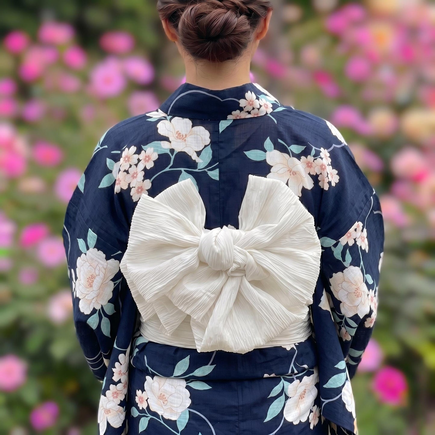 White Heko Obi, Obijime, Obita, Women's Yukata Belt Accessory Gift Set