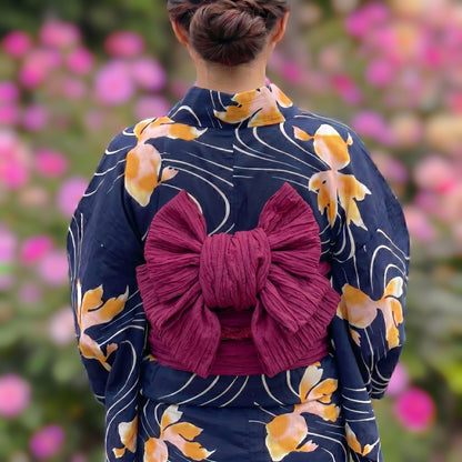 Red/Magenta Hues Colours Heko Obi Sash, Obijime, & Obita: Women's Yukata Belt Gift Set