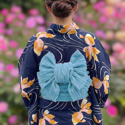 9 Colors Women's Heko Obi, Obijime, Obita: Yukata Belt Accessory Gift Set