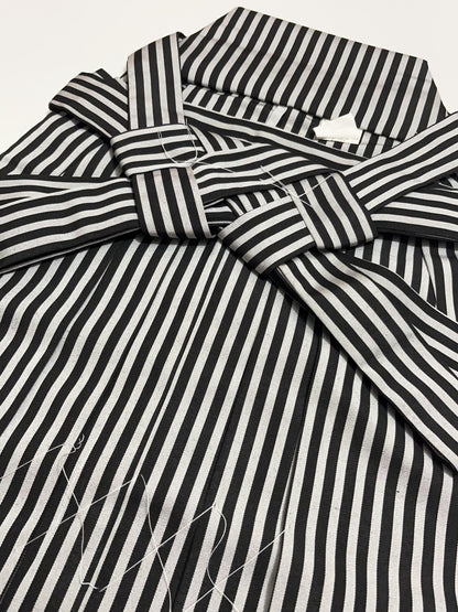 Japanese Men's Black Stripe Hakama, Koshi Himo, Tabi Socks: Kimono Pants Gift Set, Ceremonial Wear