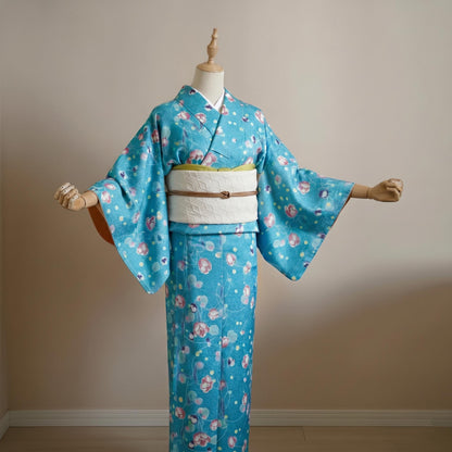 Creamy White Hanhaba Obi, Pearl Obijime, Obita Board, Women Obi Gift Set