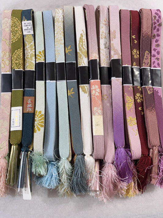 Vintage Silk Obijime Collection: Japanese Kimono Cord, Obi Ties, GJ15