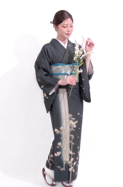 Easy Wear Pre Tied Nagoya Obi, Reed Instant Taiko Knot, Tsuke Obi, Ready to Wear Japanese Kimono Belt
