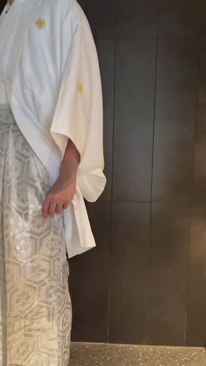 Silver & White Hakama Pants, Men's Hakama